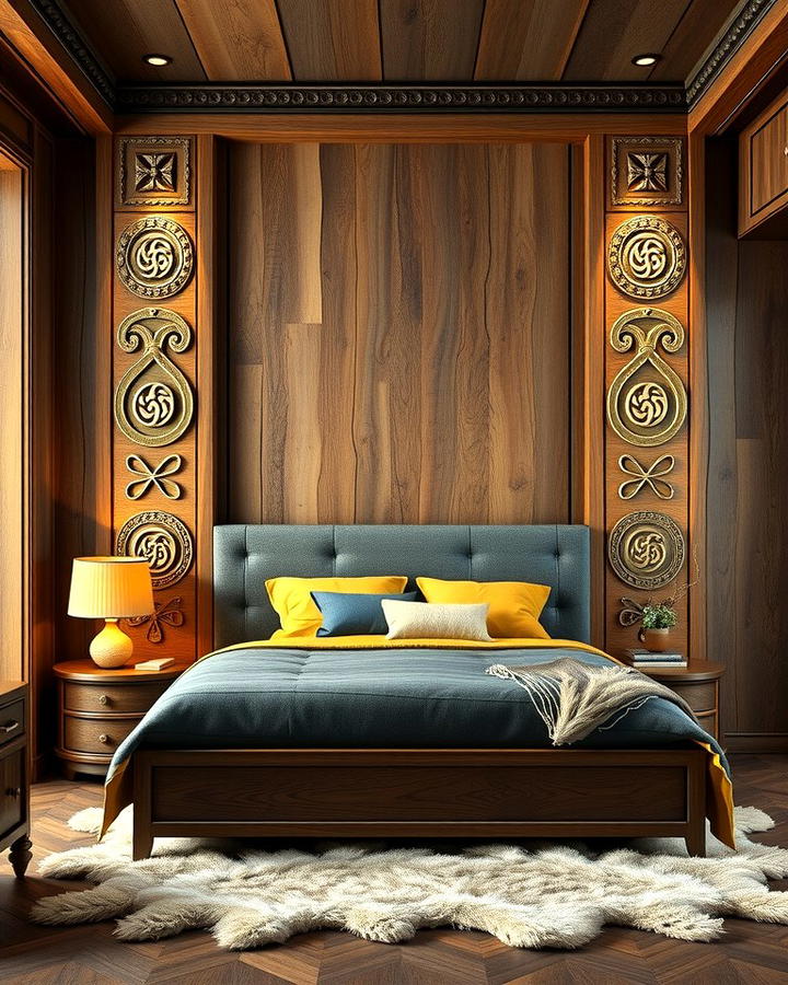 Carved Wooden Panels - 25 Viking Bedroom Ideas