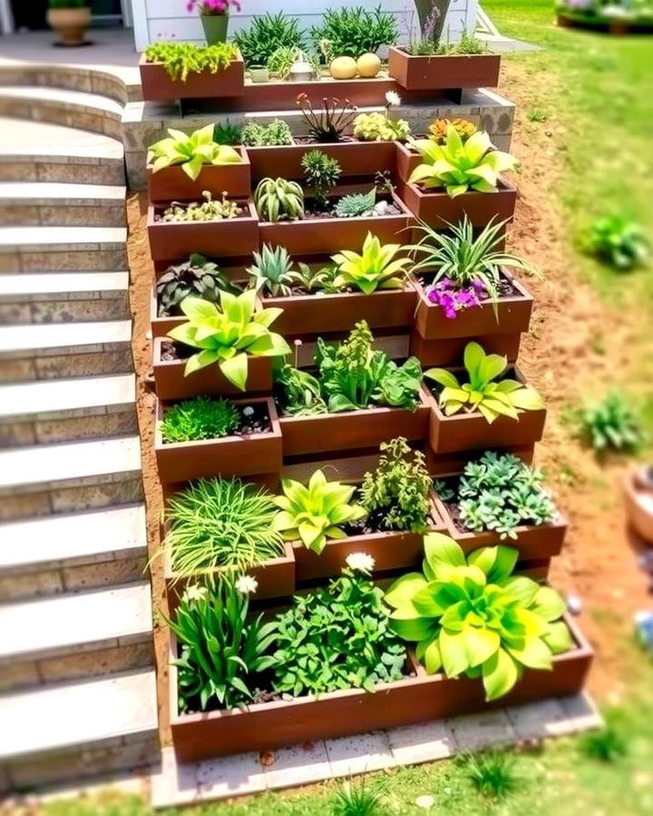 Cascading Raised Garden Beds - 25 Raised Garden Bed Ideas