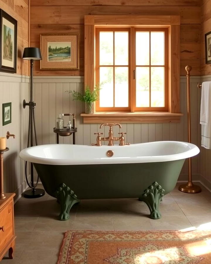 Cast Iron Bathtub - 25 Rustic Bathroom Ideas