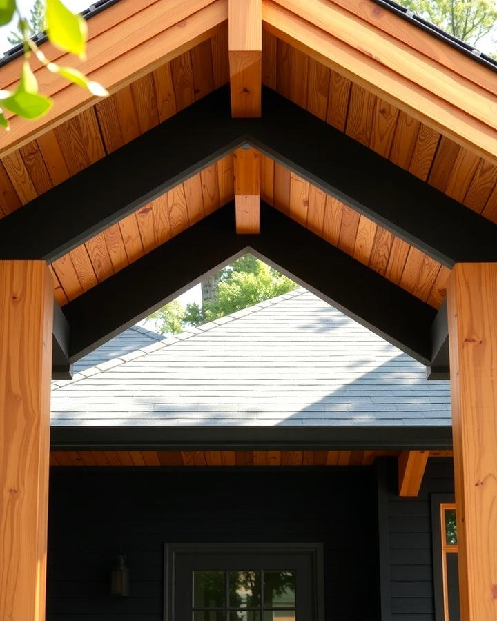 Cedar Roof Overhangs for Subtle Elegance - 30 Black House With Cedar Accents