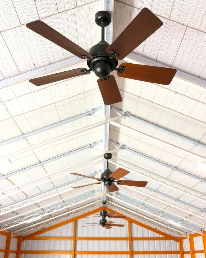 Ceiling Fans for Ventilation - 25 Pole Barn Interior Ideas