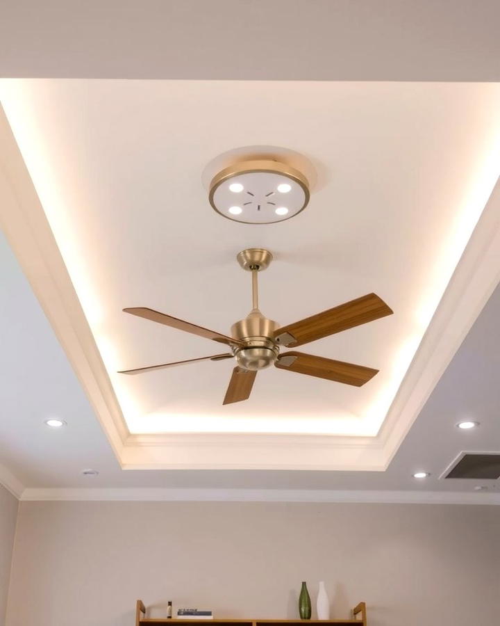 Ceiling Fans with Integrated Lighting - 25 Reverse Tray Ceiling Ideas