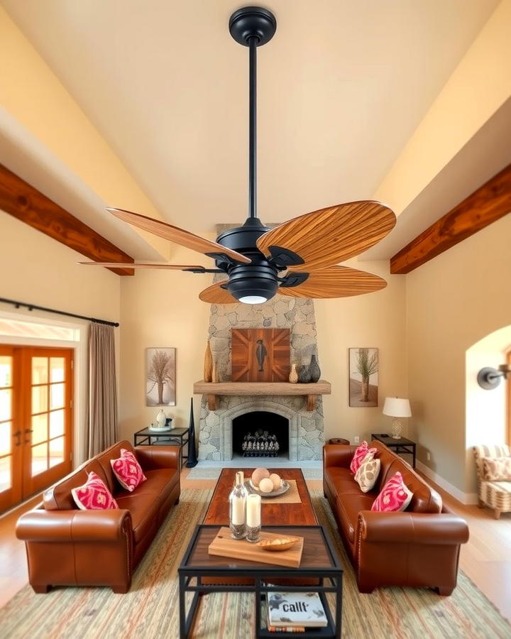 Ceiling Fans with Rustic Charm - 25 Southwest Living Room Ideas