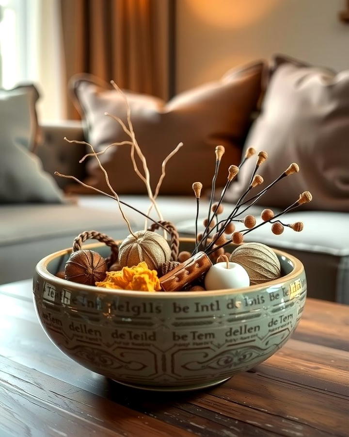 Ceramic Bowls as Decor - 25 Sofa Table Decor Ideas