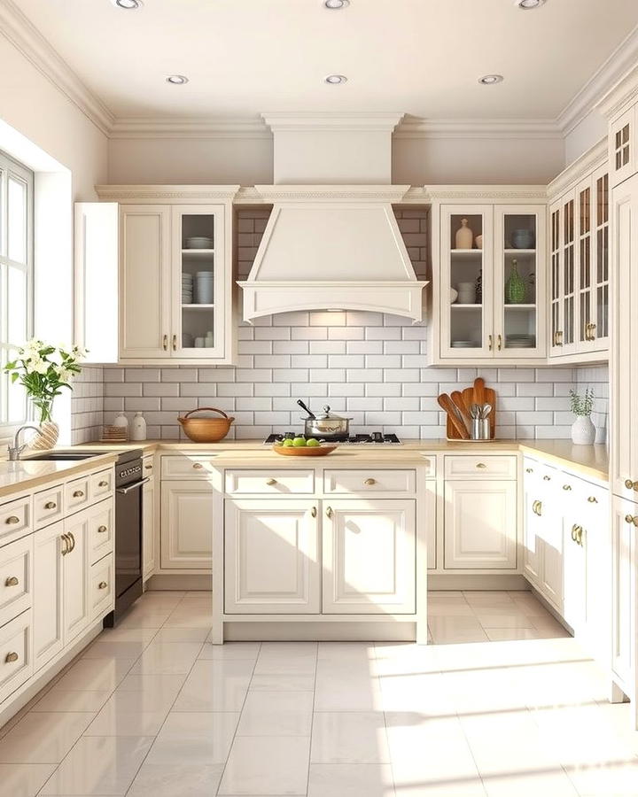 Ceramic Tiles for a Classic Appeal - 25 White Kitchen Floor Ideas