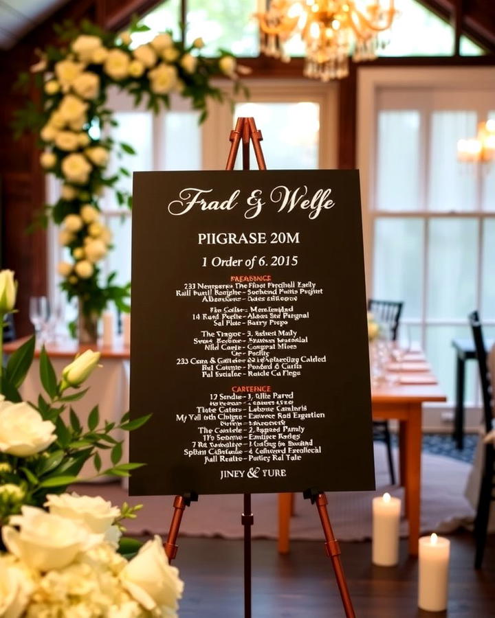 Ceremony Program Sign - 30 Wedding Sign Ideas