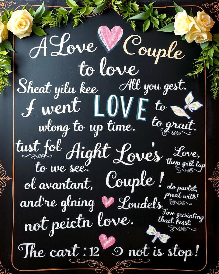 Chalkboard Backdrop - 30 Wedding Backdrop Ideas