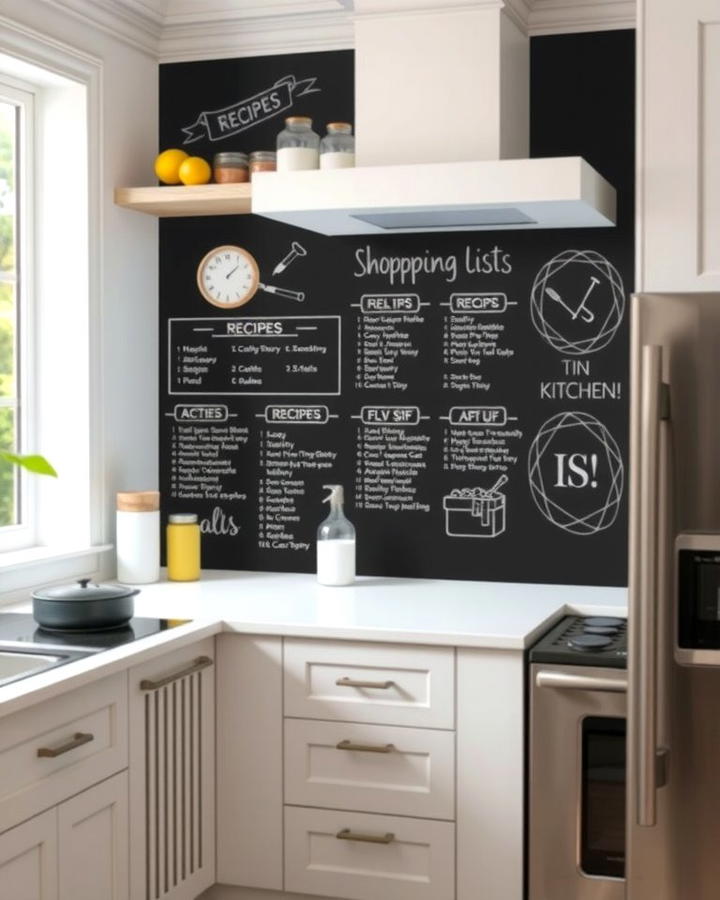 Chalkboard Backsplash in the Kitchen - 30 Chalkboard Ideas