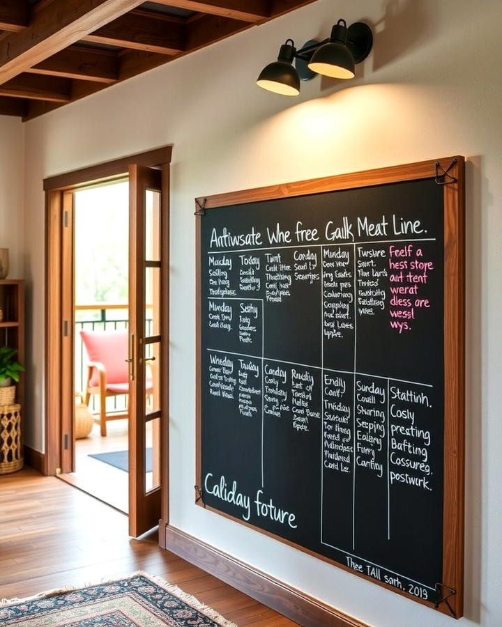 Chalkboard Calendar for Organization - 30 Chalkboard Ideas