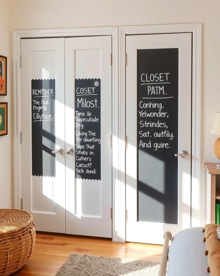 Chalkboard Closet Doors - 30 Chalkboard Ideas