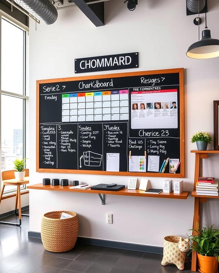 Chalkboard Command Center - 30 Chalkboard Ideas