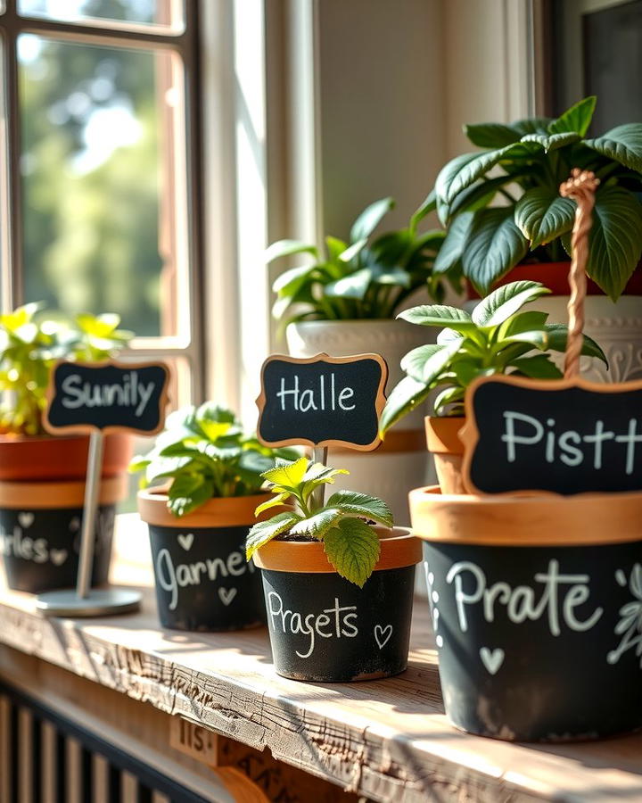 Chalkboard Flower Pots - 30 Chalkboard Ideas