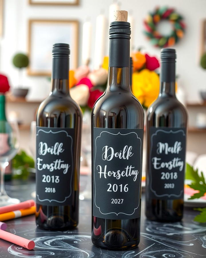 Chalkboard Labels for Wine Bottles - 30 Chalkboard Ideas