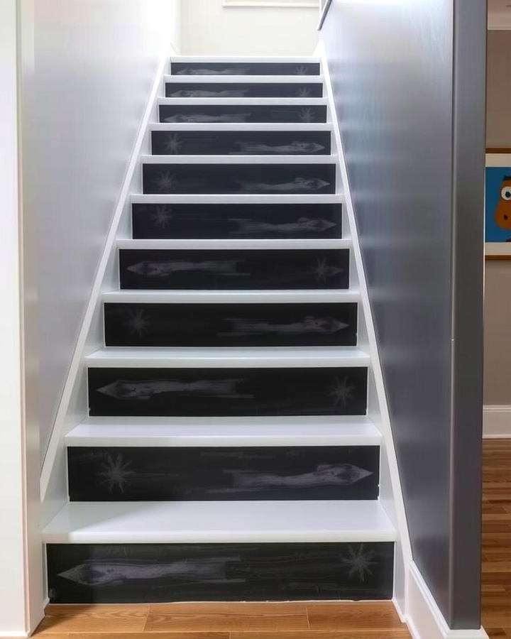 Chalkboard Paint - 25 Painted Stair Ideas