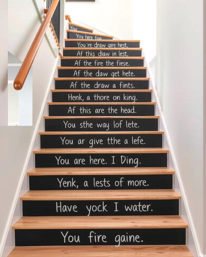 Chalkboard Paint - 25 Stair Riser Ideas