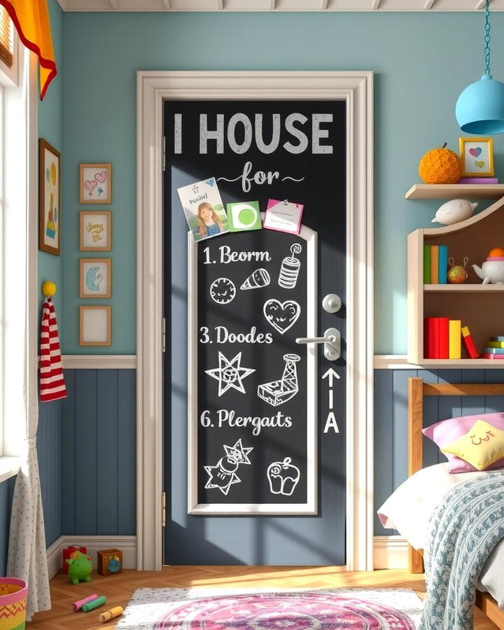 Chalkboard Paint on a Door - 30 Chalkboard Ideas