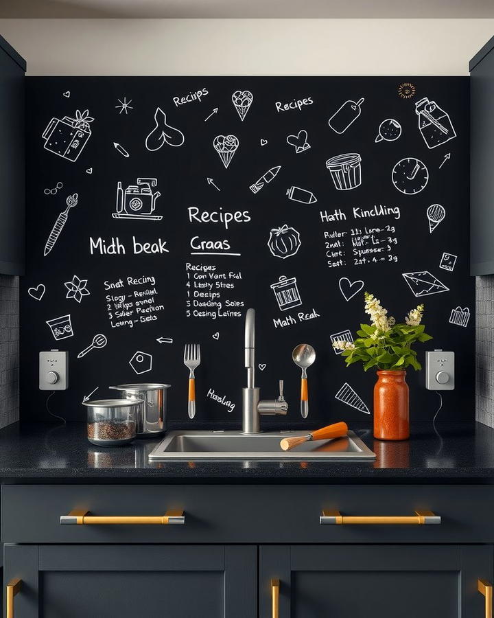 Chalkboard Paint - 25 Modern Kitchen Backsplash Ideas