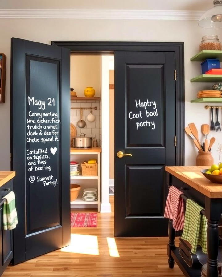 Chalkboard Pantry Door for Versatile Utility - 25 Pantry Door Ideas