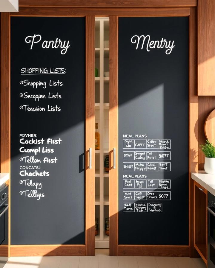 Chalkboard Pantry Doors - 30 Chalkboard Ideas