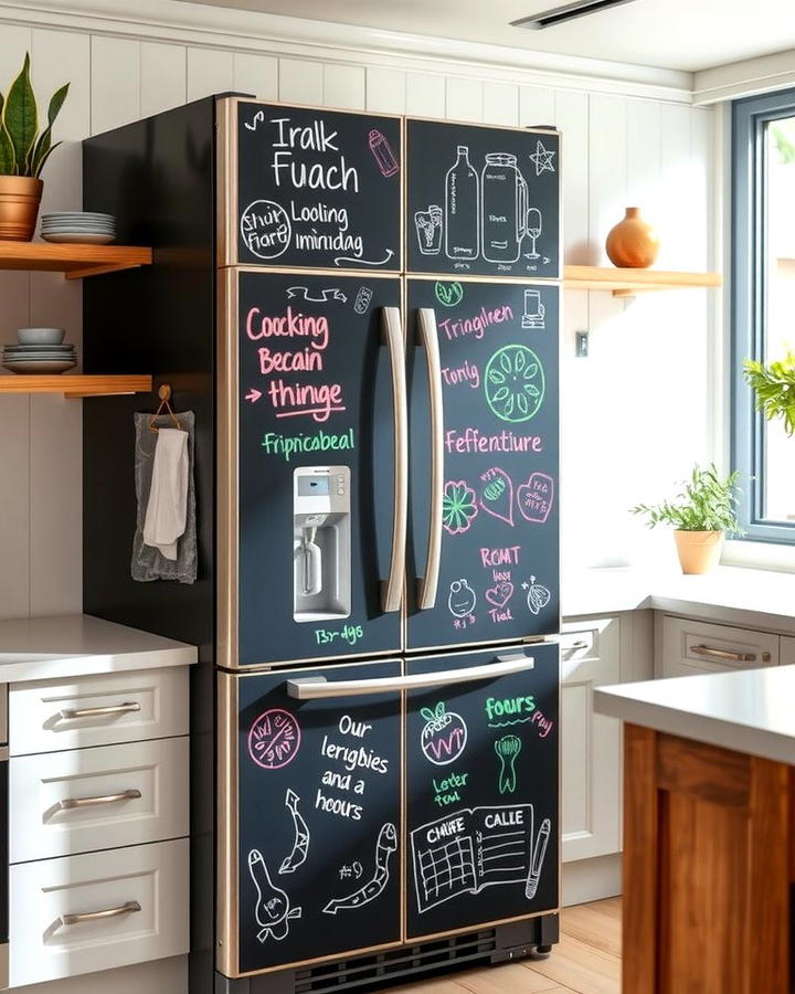 Chalkboard Refrigerator Panels - 30 Chalkboard Ideas