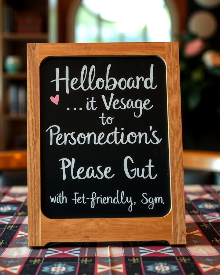 Chalkboard Signs for Personalized Messages - 25 Party Decoration Ideas