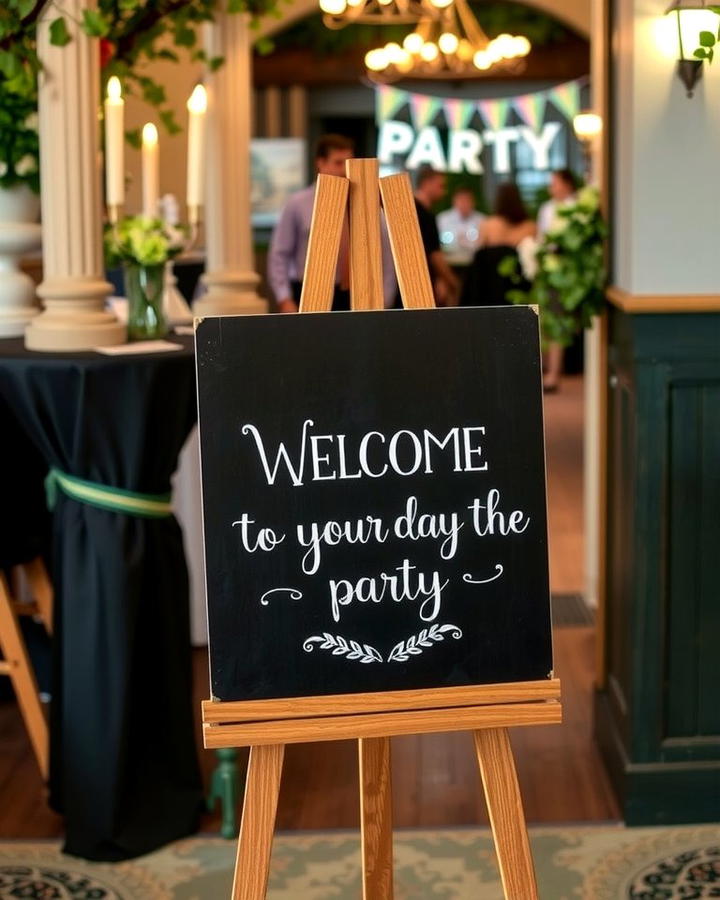 Chalkboard Signs - 25 Party Decoration Ideas