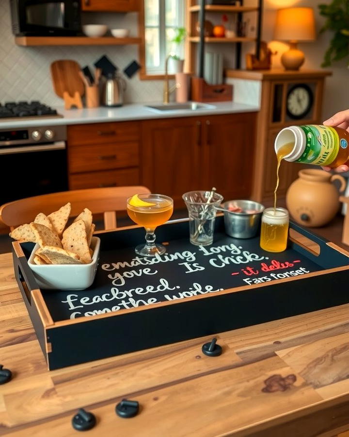 Chalkboard Tray for Serving - 30 Chalkboard Ideas