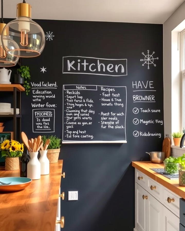 Chalkboard Wall in the Kitchen - 30 Chalkboard Ideas