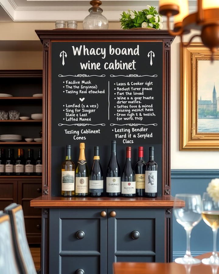 Chalkboard Wine Cabinet - 30 Chalkboard Ideas