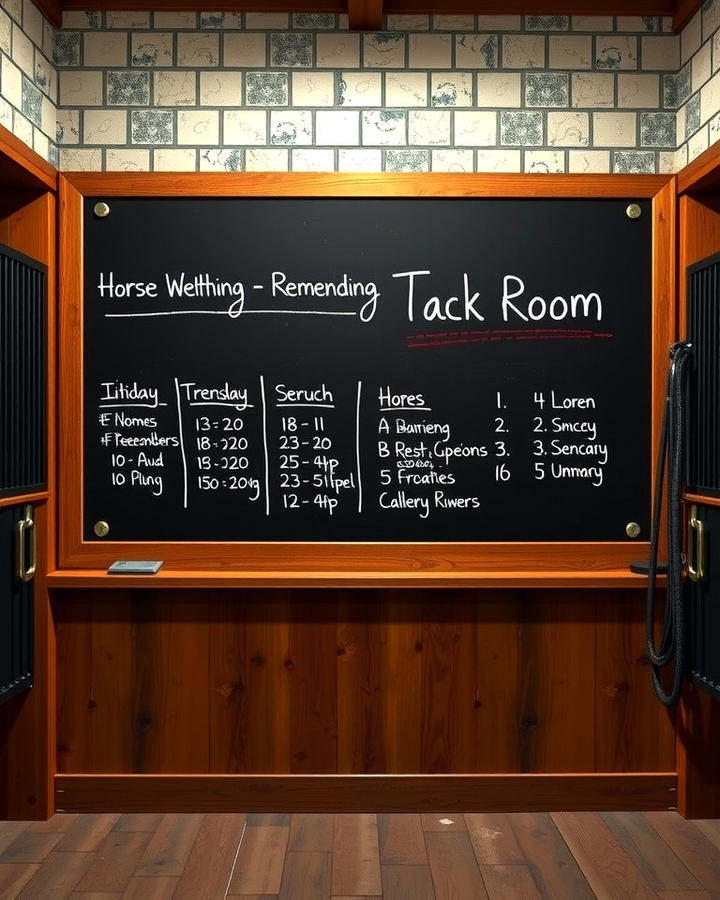 Chalkboard or Whiteboard Wall - 30 Tack Room Ideas