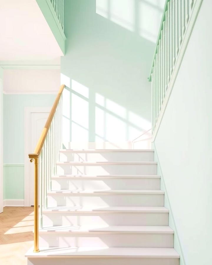 Chalky Pastel Shades - 25 Painted Stair Ideas