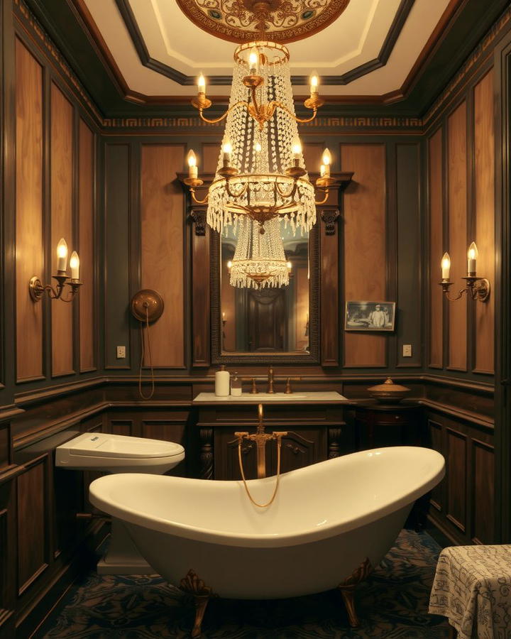 Chandeliers for Ambient Lighting - 25 Victorian Bathroom Ideas