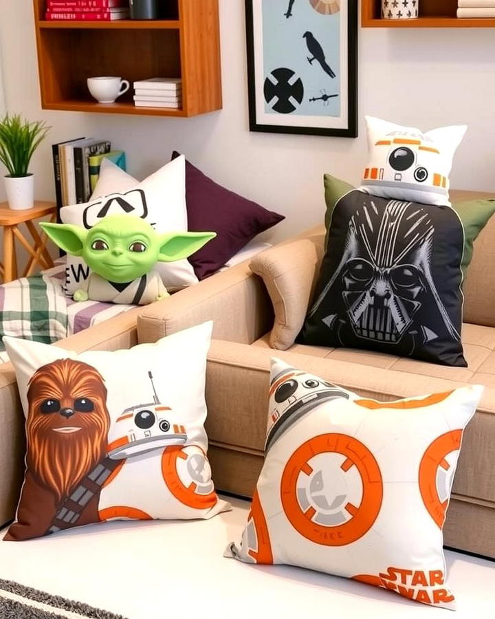 Character Throw Pillows - 25 Star Wars Room Ideas