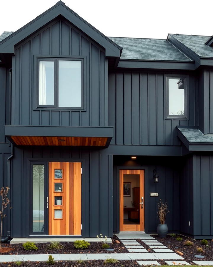 Charcoal Blue for a Sophisticated Twist - 25 Paint Colors for a Modern Black House With Cedar Accents