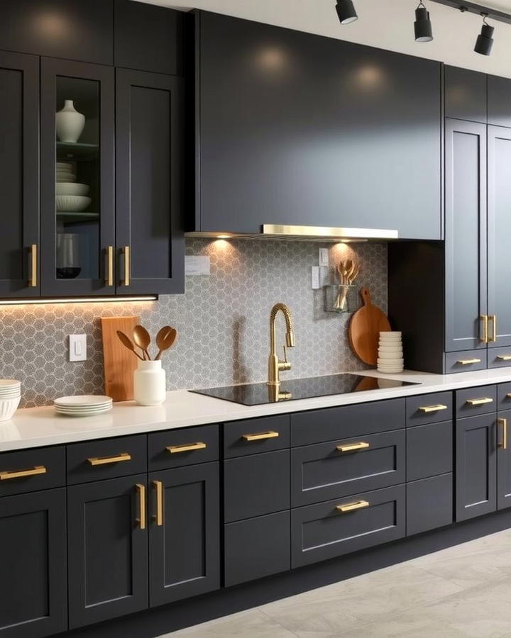 Charcoal Gray Cabinets for a Modern Edge - 25 Painting Kitchen Cabinet Ideas