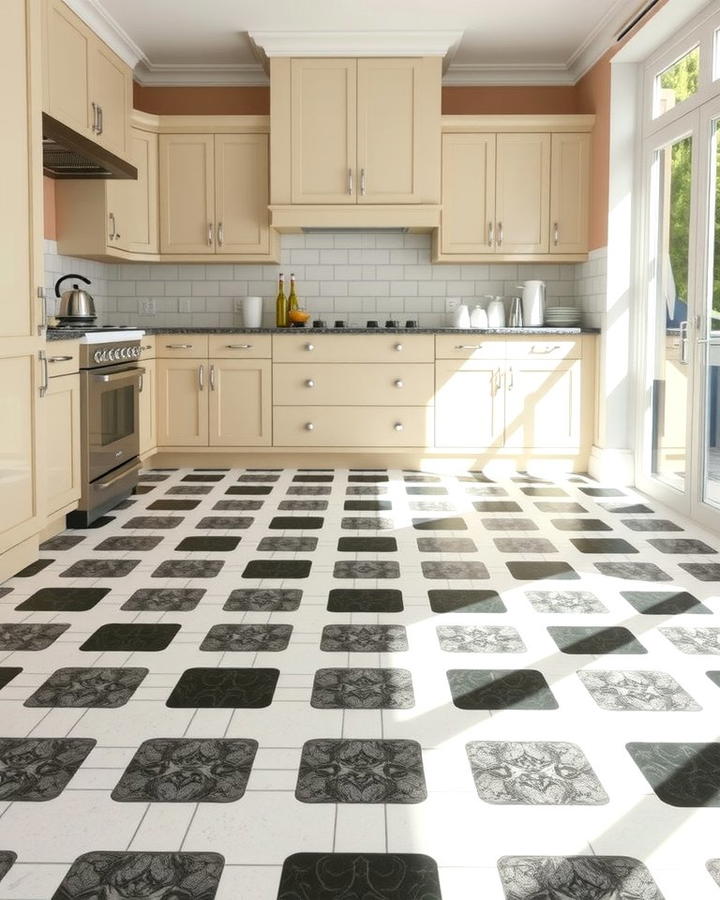 Checkerboard Design - 25 Painted Floor Ideas