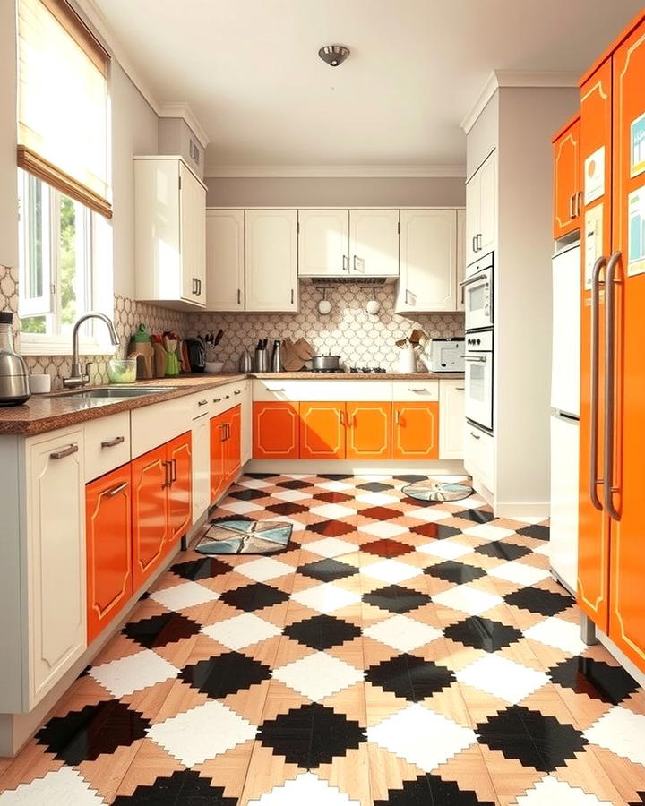 Checkerboard Flooring - 30 70s Kitchen Ideas