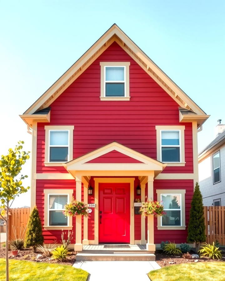 Cherry Red Delight - 25 red home exterior ideas