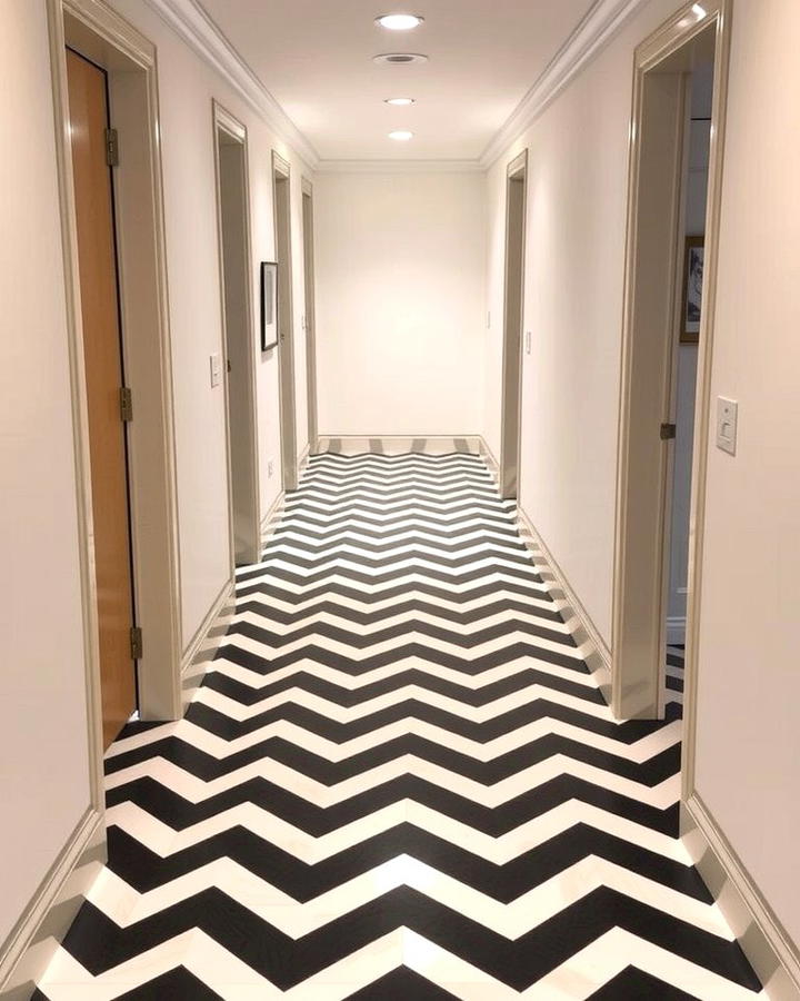 Chevron Chic - 25 Painted Floor Ideas