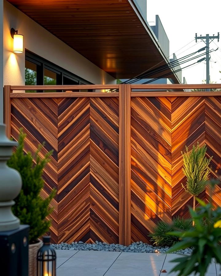 Chevron Pattern Fence - 25 Wood Fence Ideas