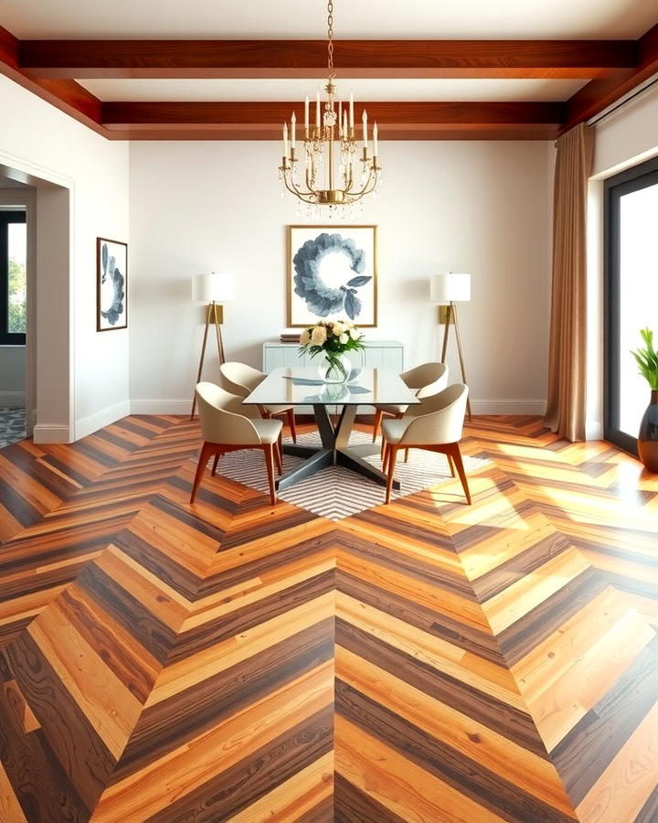 Chevron Pattern Wood Floors - 30 Wood Floor Ideas