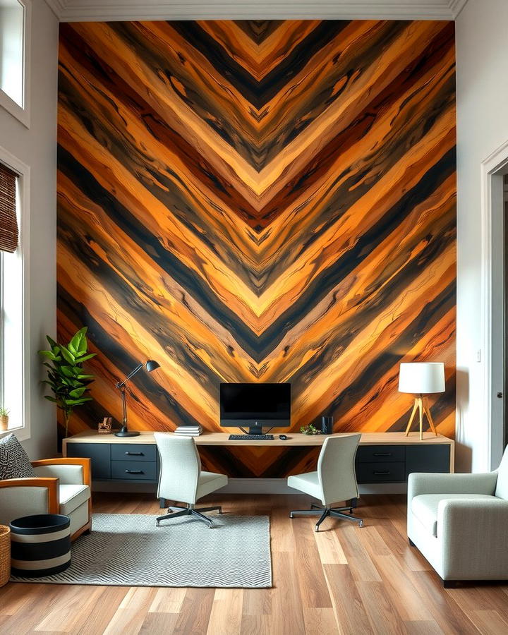 Chevron Wood Accent Wall - 25 Wood Trim Accent Wall Ideas