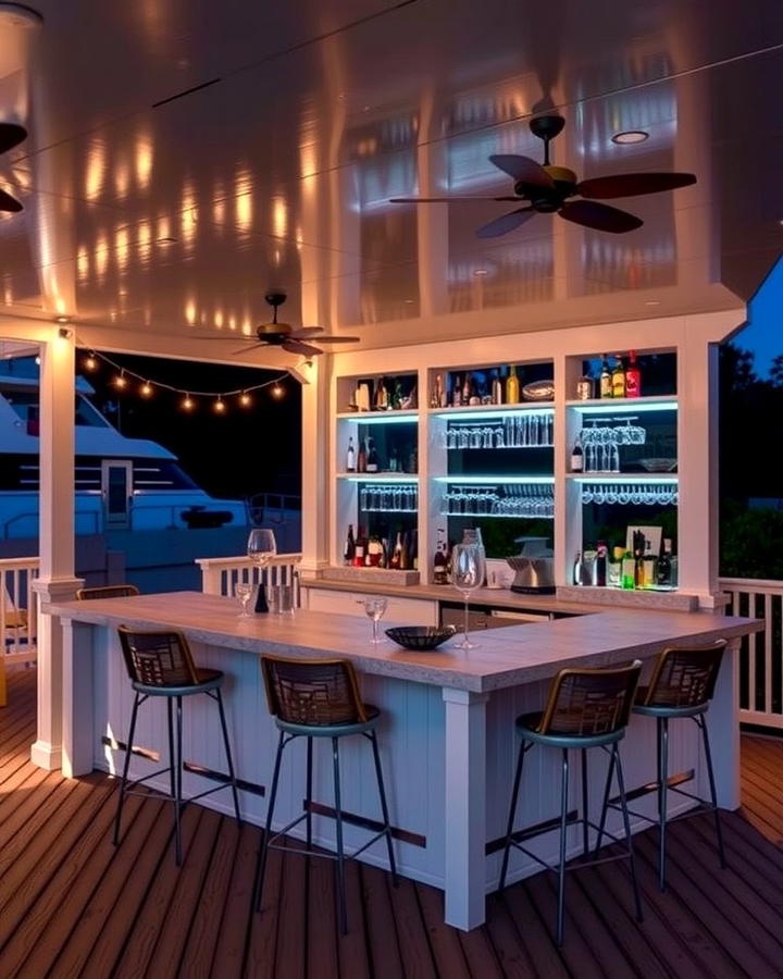 Chic Bar Area - 25 Under Deck Landscaping Ideas