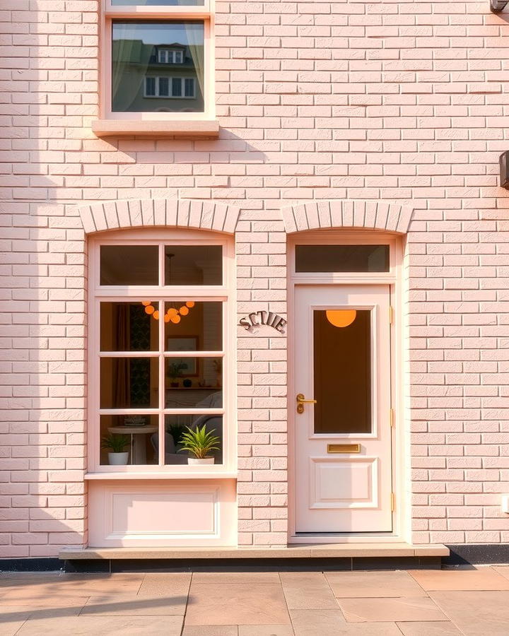 Chic Blush Pink Brick - 25 Painted Brick Houses