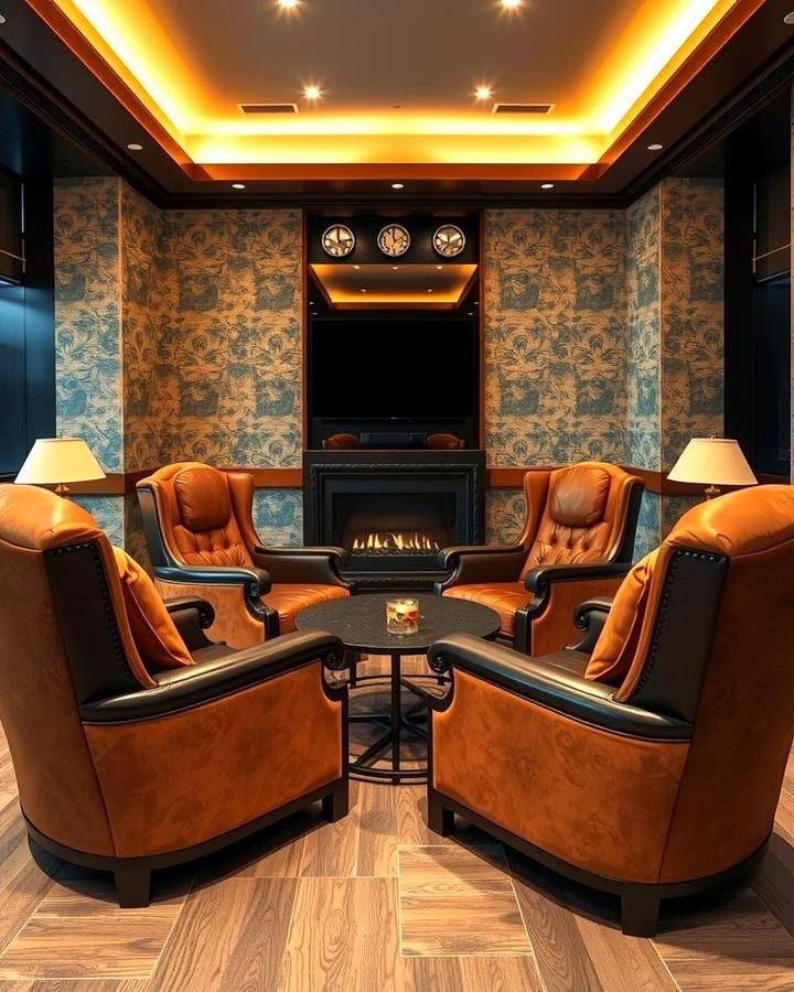 Cigar Lounge Chairs - 30 Cigar Room Ideas