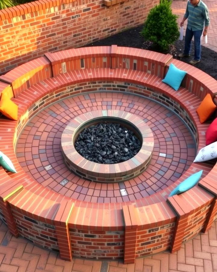 Circular Brick Sunken Fire Pit - 25 Sunken Fire Pit Ideas