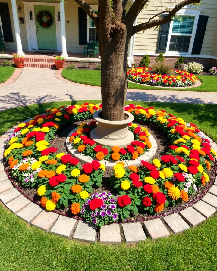 Circular Flower Beds - 30 Front Yard Flower Bed Ideas