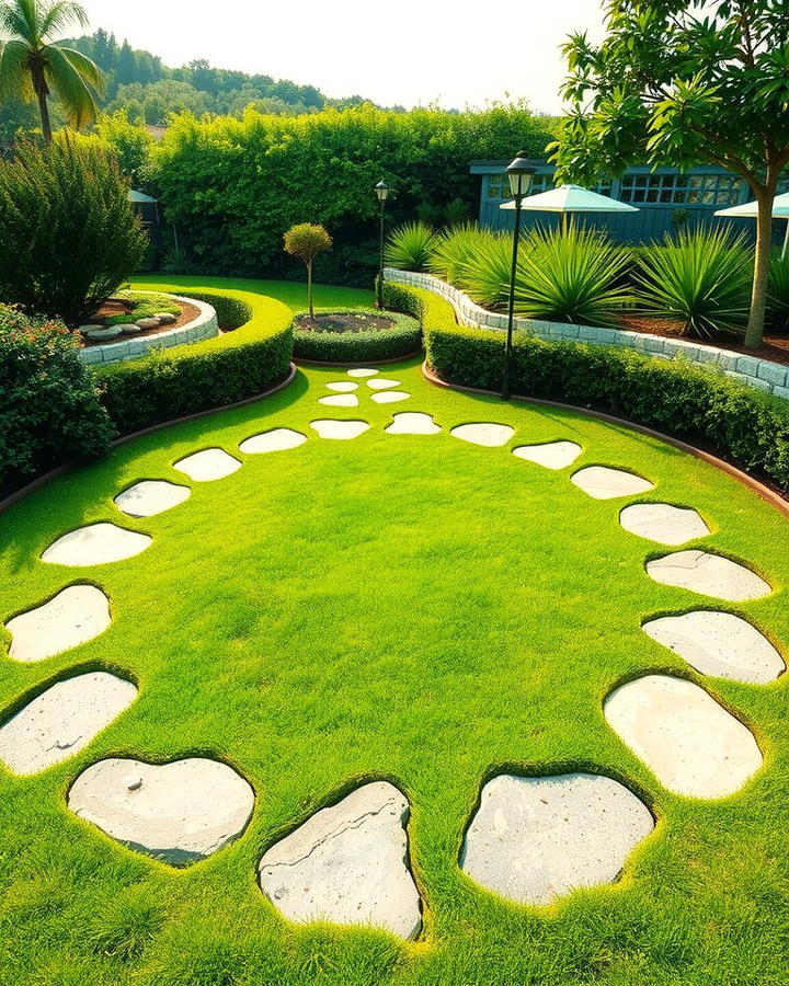 Circular Stepping Stones - 30 Stepping Stone Walkway Ideas