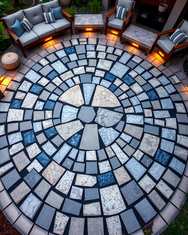 Circular Stone Patterns - 25 Stone Patio Ideas