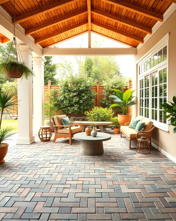 Classic Brick Flooring for Timeless Appeal - 25 Patio Flooring Ideas